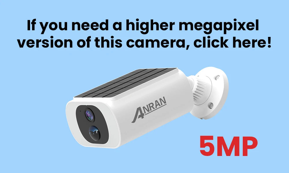 ANRAN 2K Wireless Solar Camera Outdoor Surveillance Integrated Battery Wifi Camera Humanoid Detection Flash Alarm Night Vision