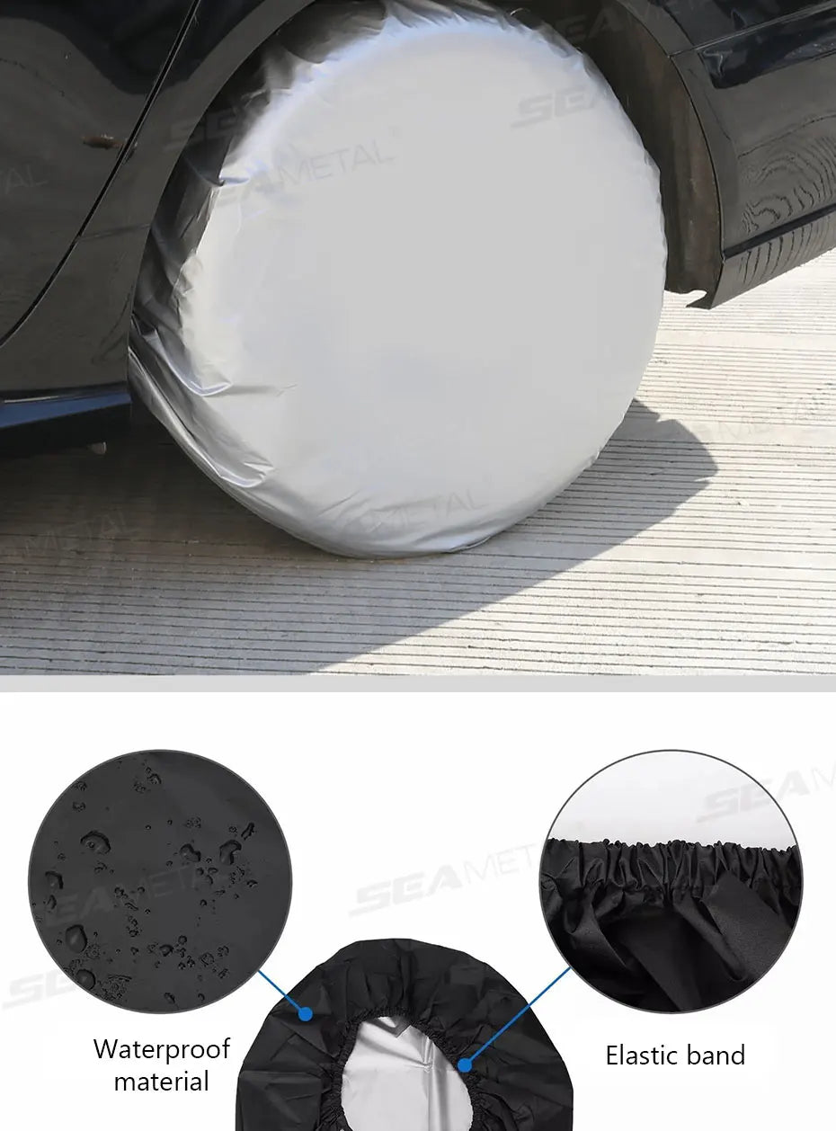 SEAMETAL Car Wheel Tire Cover for 29-32in Universal Waterproof Dustproof Tyre Protection Cover Full Wrapped Tire Storage Bag