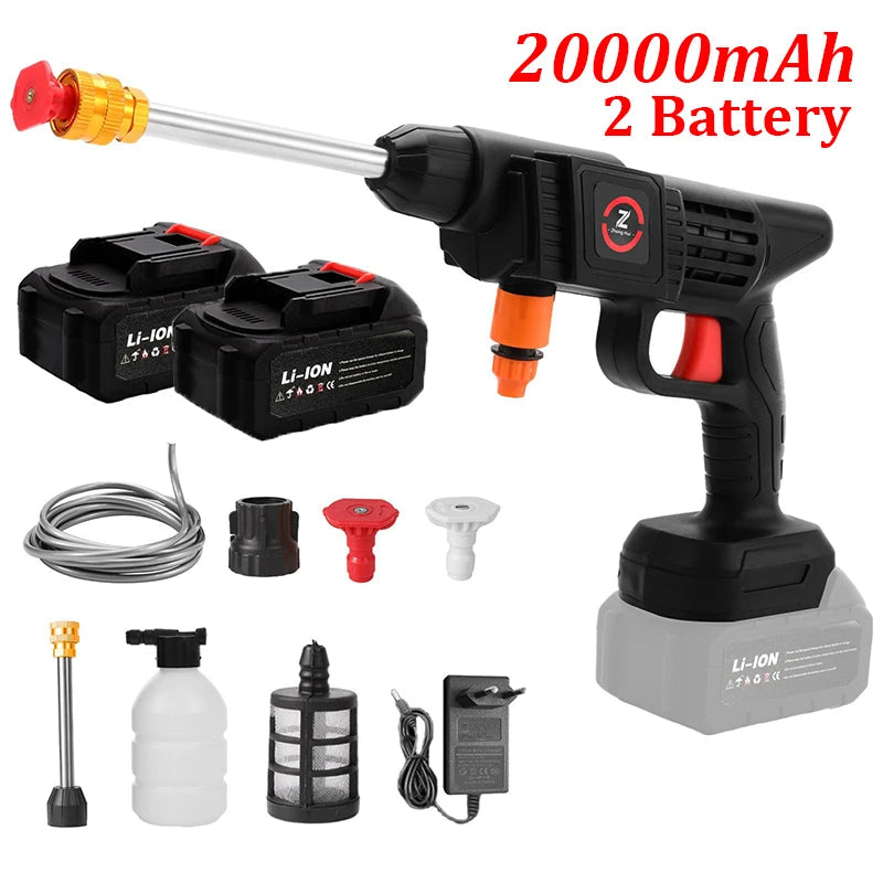 Washer Gun 30000mAh Battery Wireless High Pressure Foam producer 1500W 30Bar Car Water Gun for Auto Home Garden lever Machine