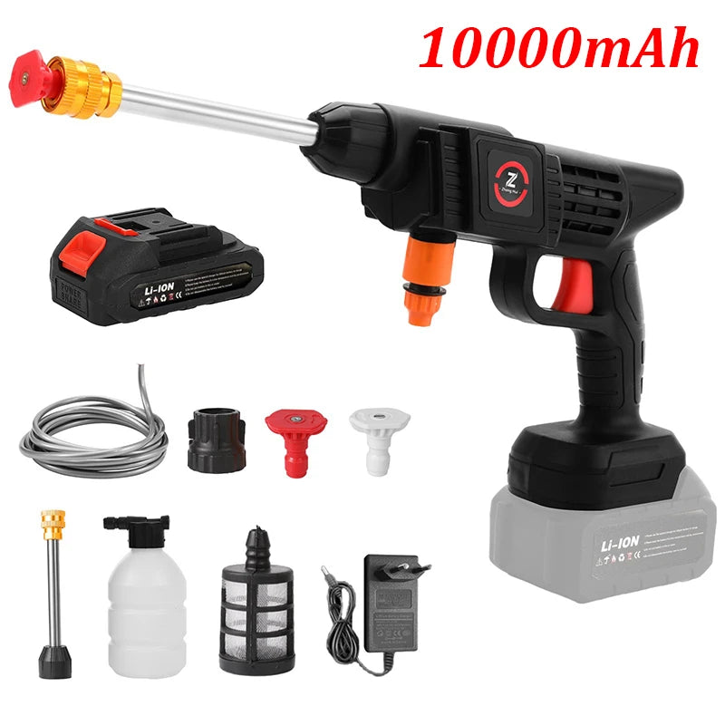 Washer Gun 30000mAh Battery Wireless High Pressure Foam producer 1500W 30Bar Car Water Gun for Auto Home Garden lever Machine