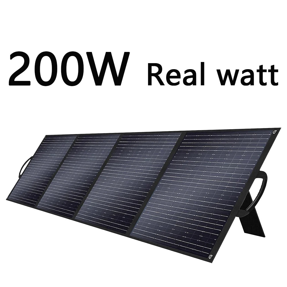 200W foldbart solpanel 18V bærbar strøm til camping og backup