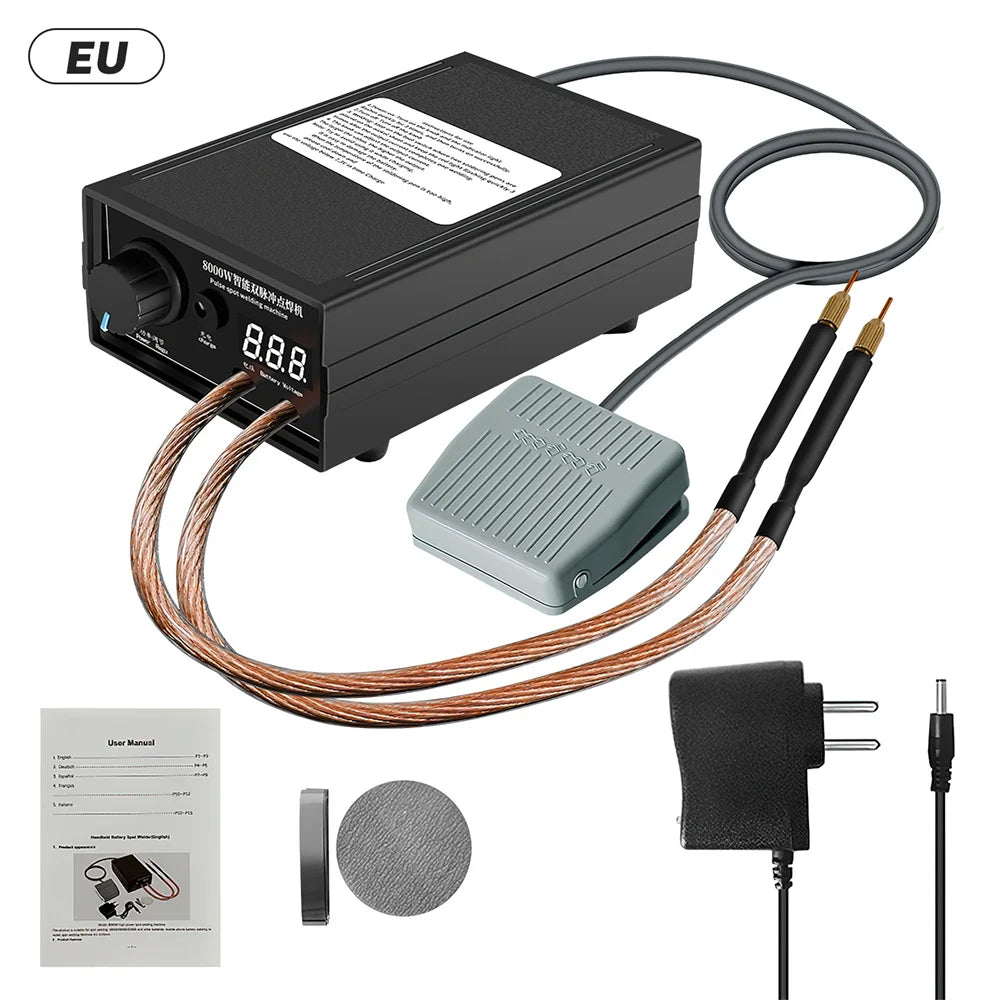 8000W Handheld Spot Welder for 18650 Battery Packs