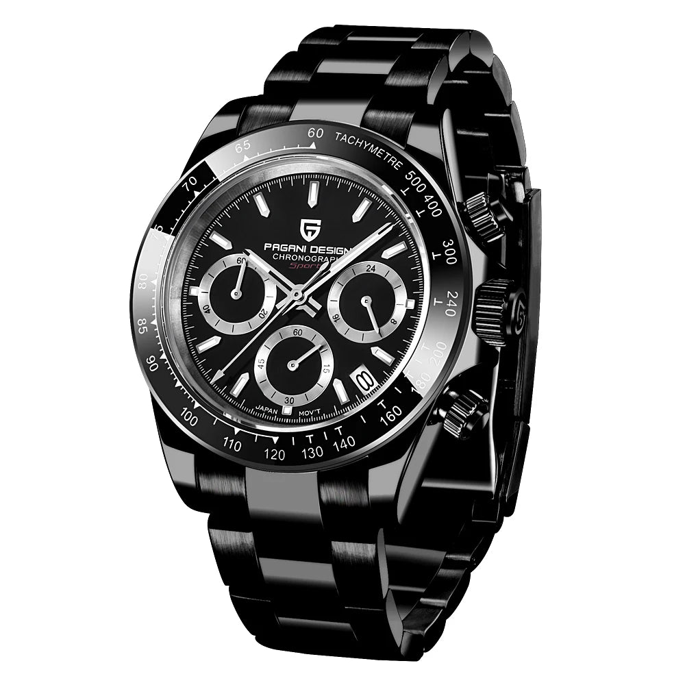 Meteorite Dial Men's Luxury Quartz Chronograph Watch