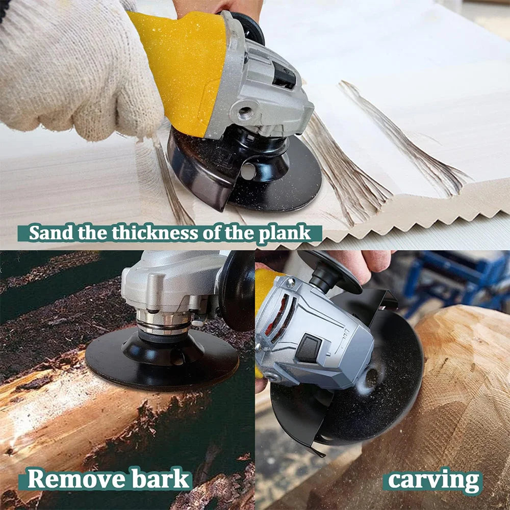 1PC Wood Carving Disc Grinder Wheel Disc 4 Inch Wood Shaping Wheel Wood Grinding Shaping Disc for Angle Grinders