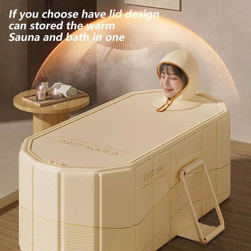 1.5m PVC Foldable Bath Tub for Full‑Body Adult Relaxation