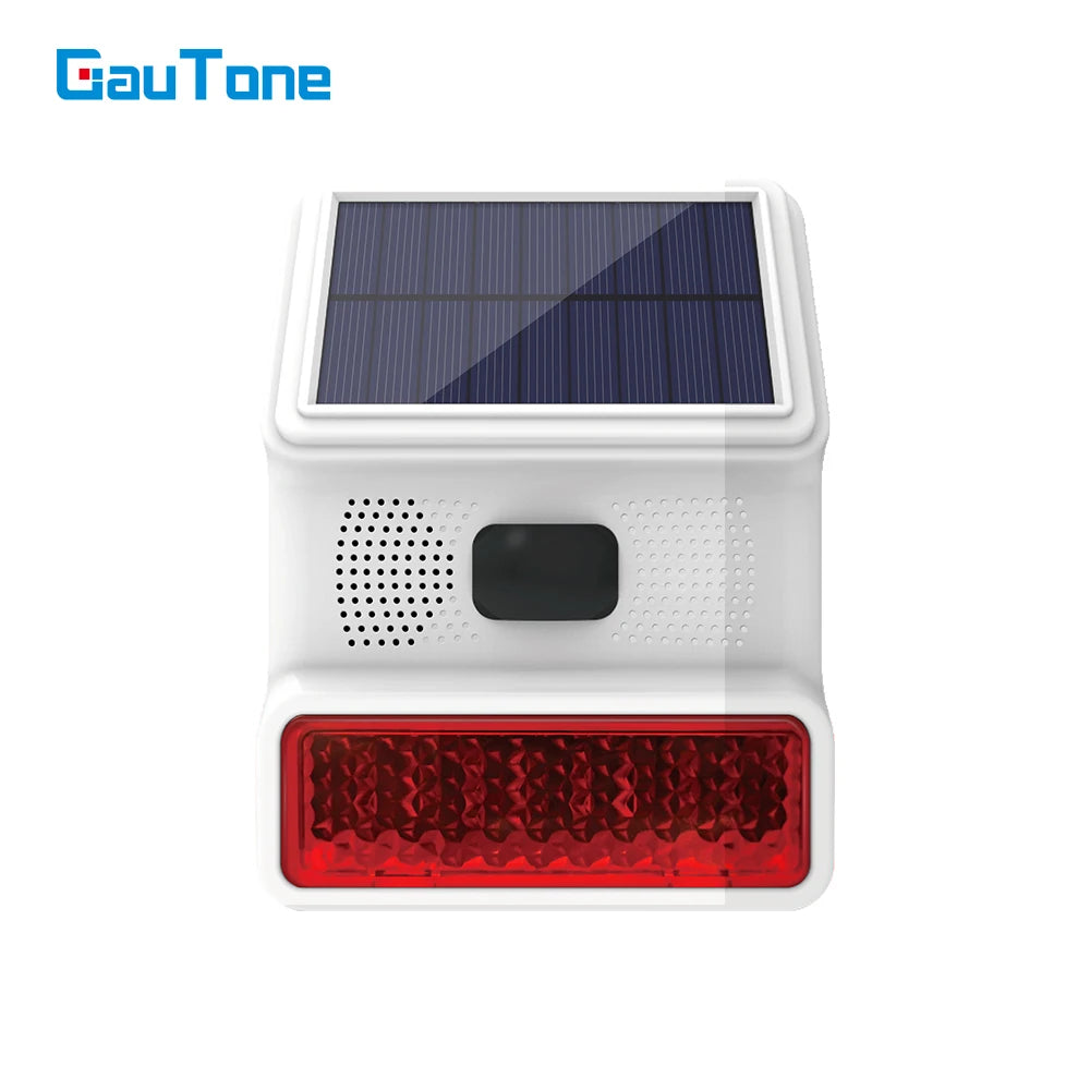 Powered Strobe Sound Flash Waterproof Wireless Outdoor Solar Siren Alarm Siren for 433MHz Wifi GSM Alarm System