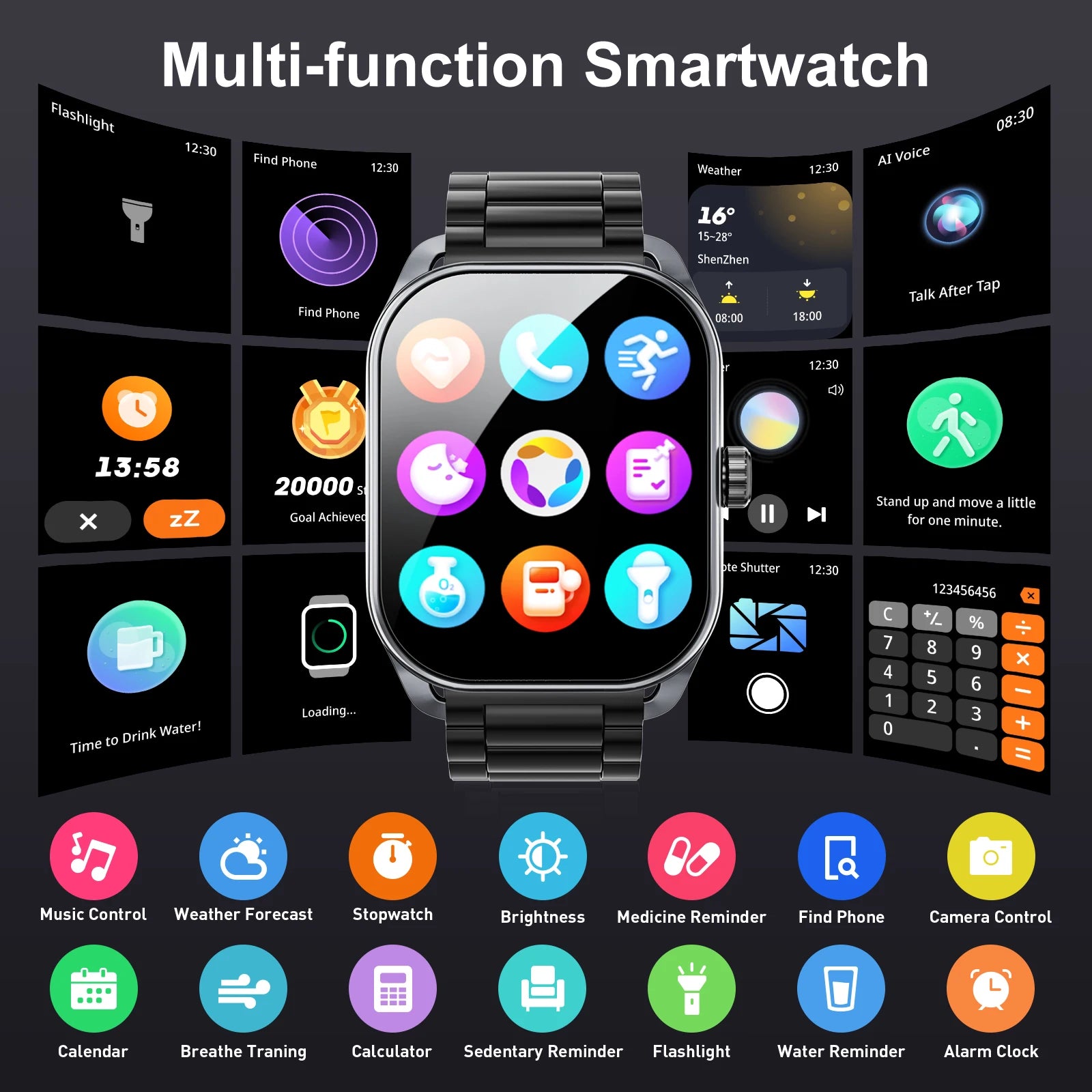 2024 Smart Watch for Men with 2.01-Inch Curved Display
