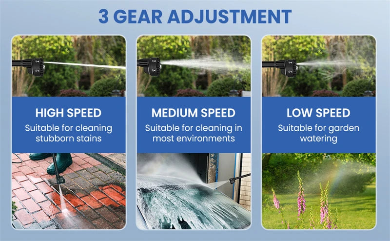 6 v 1 vysokotlakový čistič 60Bar s batériou 20000mAh