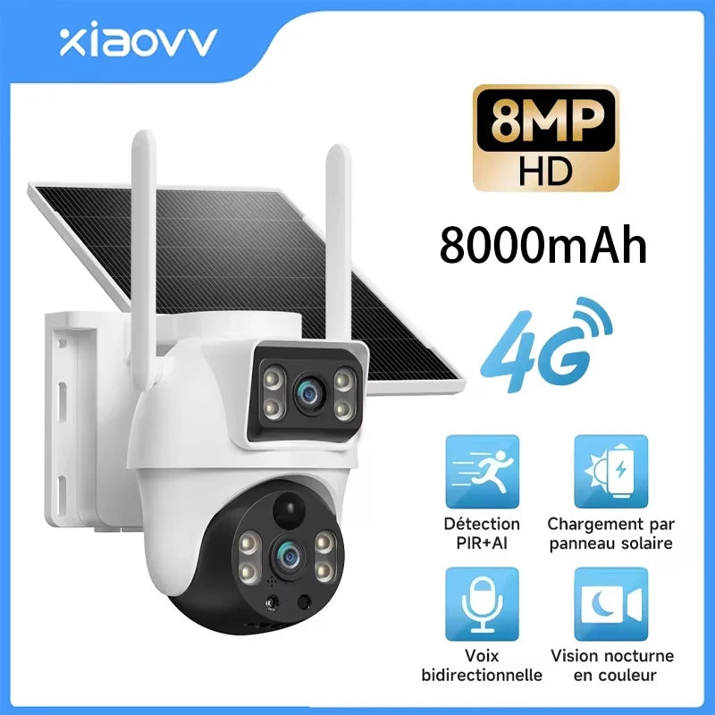 8MP Solar Powered 4G Outdoor Surveillance Camera