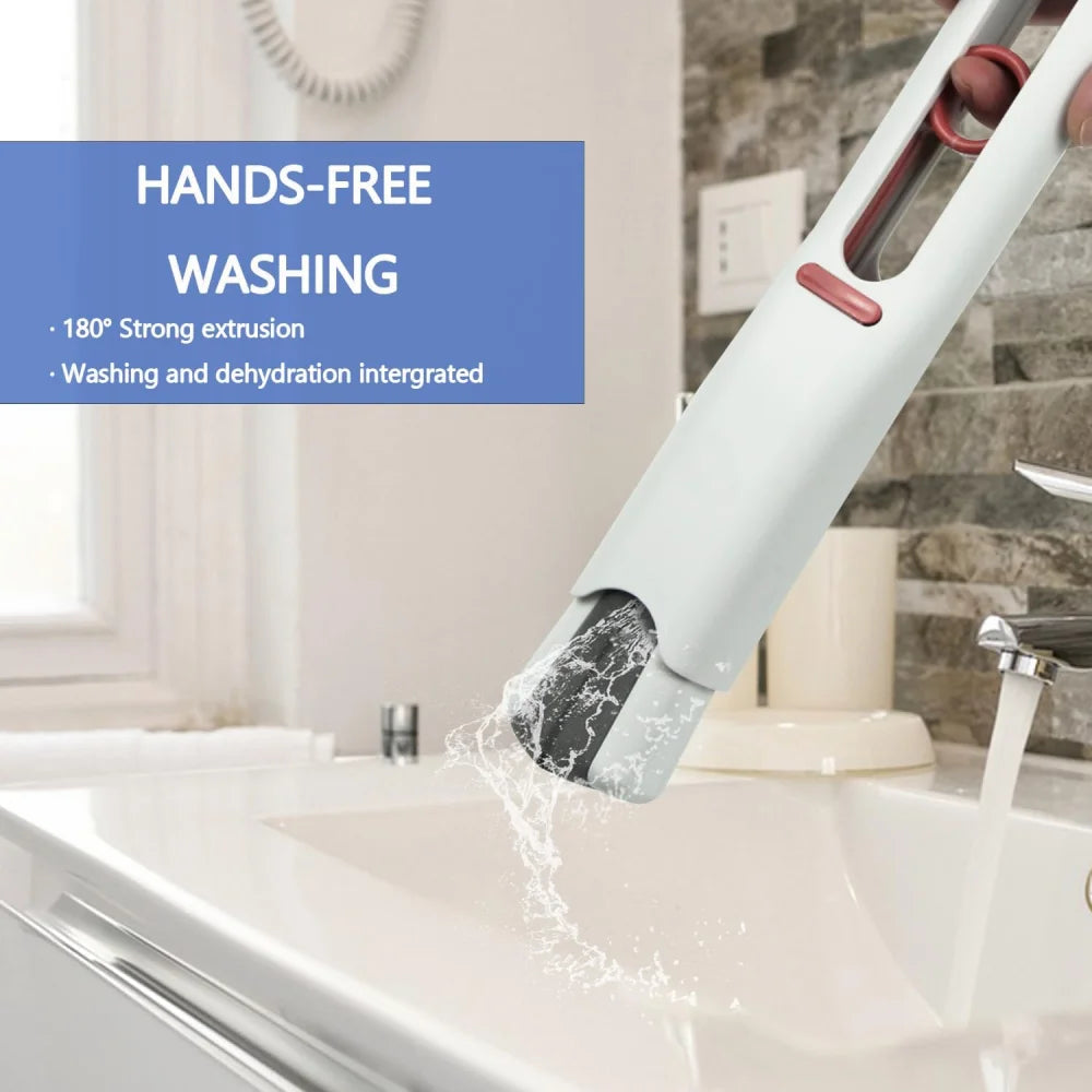 Mini serpillière éponge portable à essorage par pression
