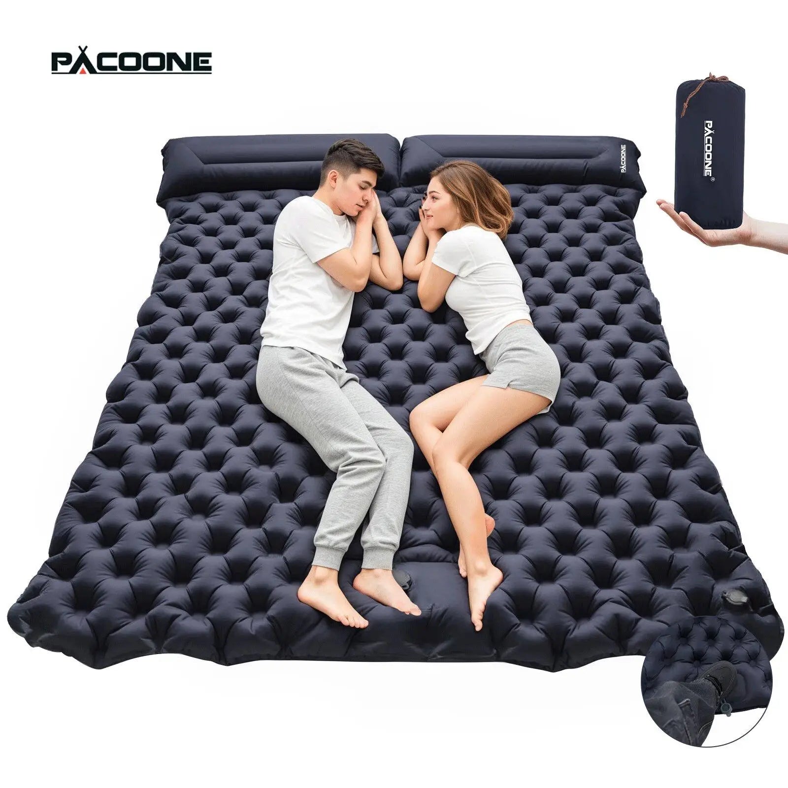 Foldable Inflatable Mattress for Camping and Indoor Sleeping