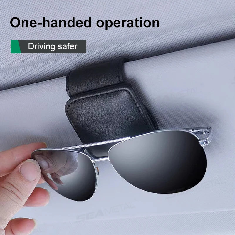 SEAMETAL Mini Car Glasses Holder Magnetic Stable Sun Visor Sunglasses Clip Glasses Storage Clip Universal Auto Eyeglasse Holder
