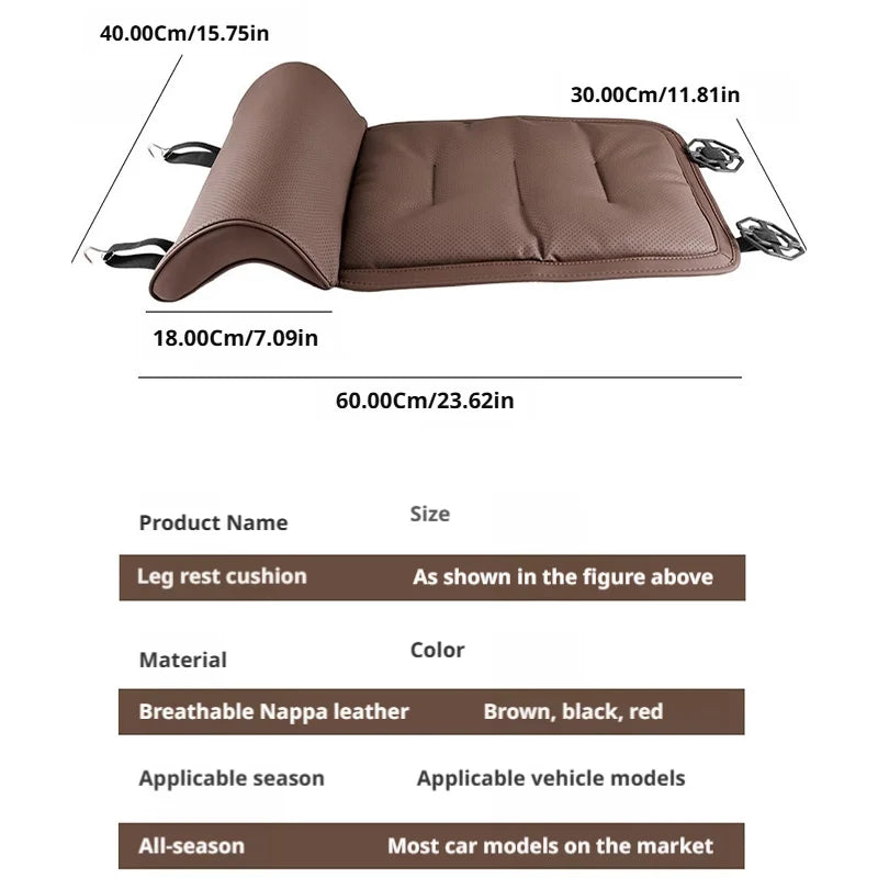 SEAMETAL Car Seat Cushion with Leg Support Cushion Breathable Seat Extender Cushion Anti Slip Universal Seat Protection Cover