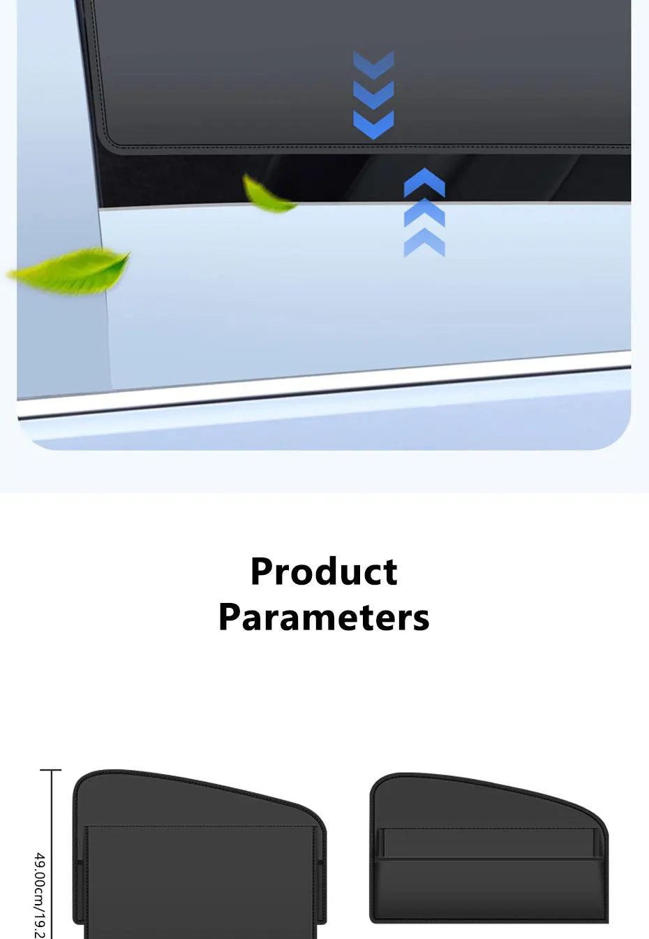 Car Window Sunshade Magnetic Side Window Curtain