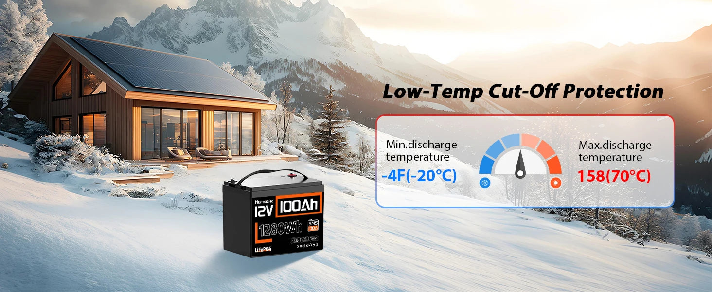 12V LiFePO4 Battery with BMS 100Ah 200Ah Deep Cycle Power