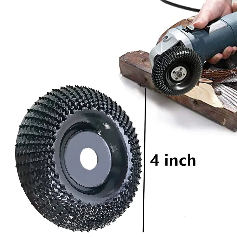 1PC Wood Carving Disc Grinder Wheel Disc 4 Inch Wood Shaping Wheel Wood Grinding Shaping Disc for Angle Grinders