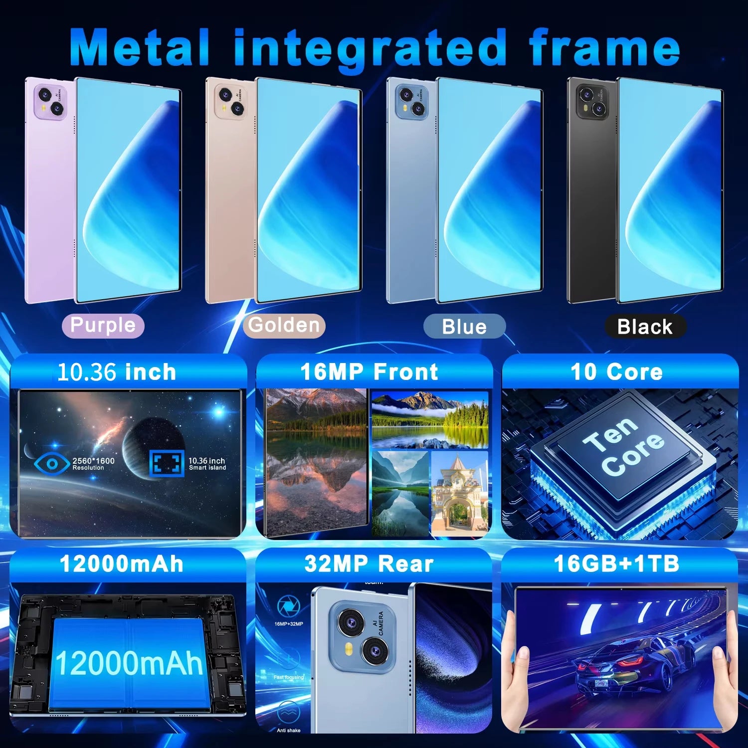 2025 5G Android Tablet with 10.36" Display
