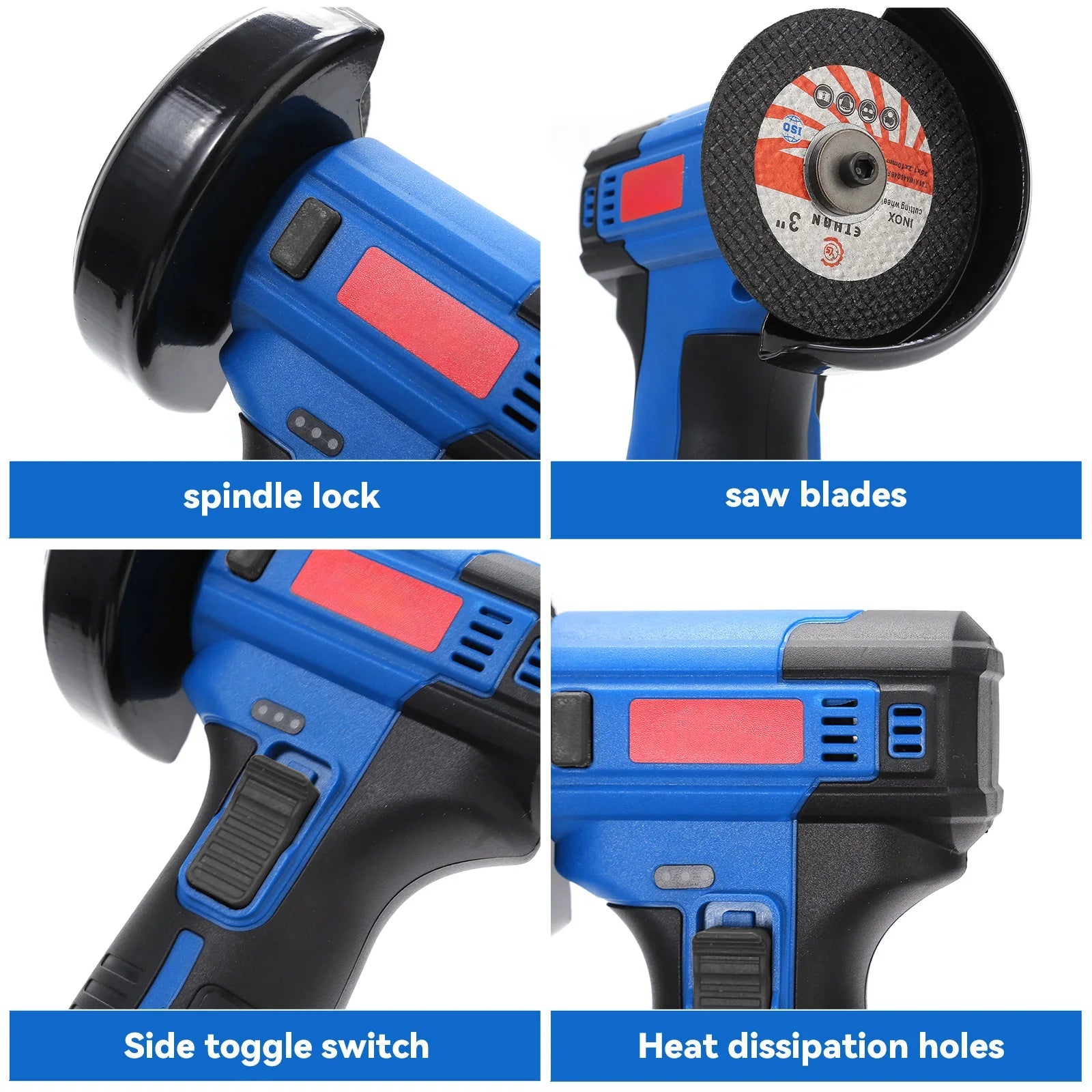 19500rpm 12V Mini Angle Grinder Grinding Cordless Machine Lithium Battery Rechargeable Grinder Cushing Power You
