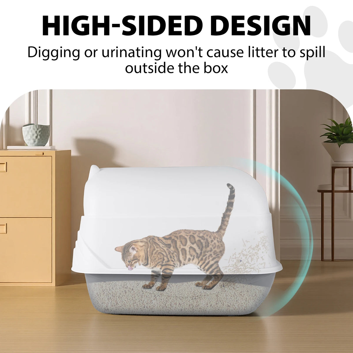 Enclosed Cat Litter Box with Scoop