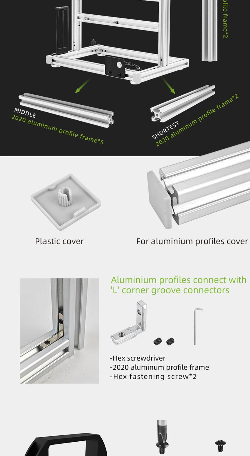 Open Frame ATX Aluminum PC Case with Horizontal GPU Mount