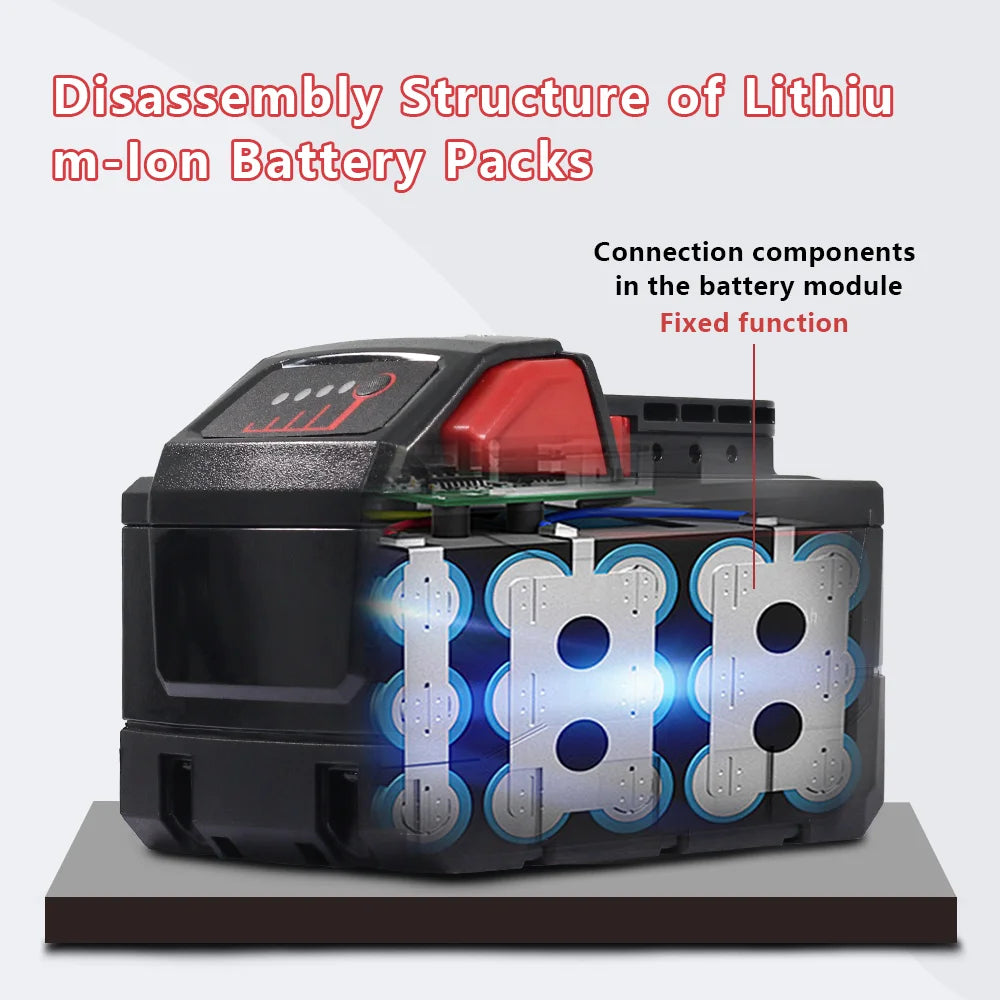 18V 12000mAh Li-ion Replacement Battery Pack for Cordless Tools