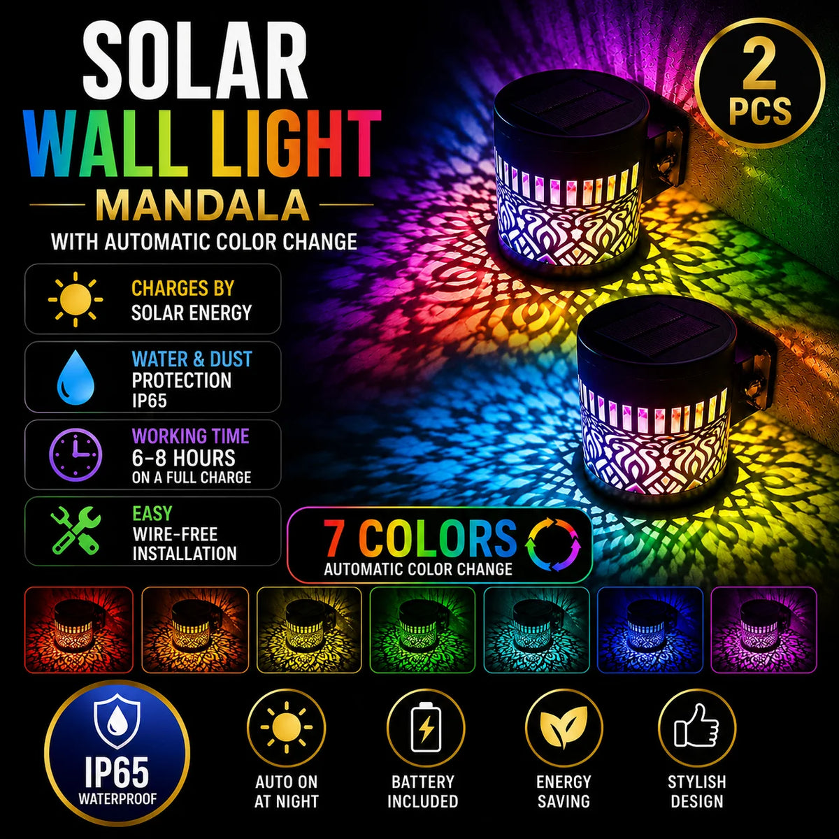 Farol solar de jardín, opciones de una o dos unidades