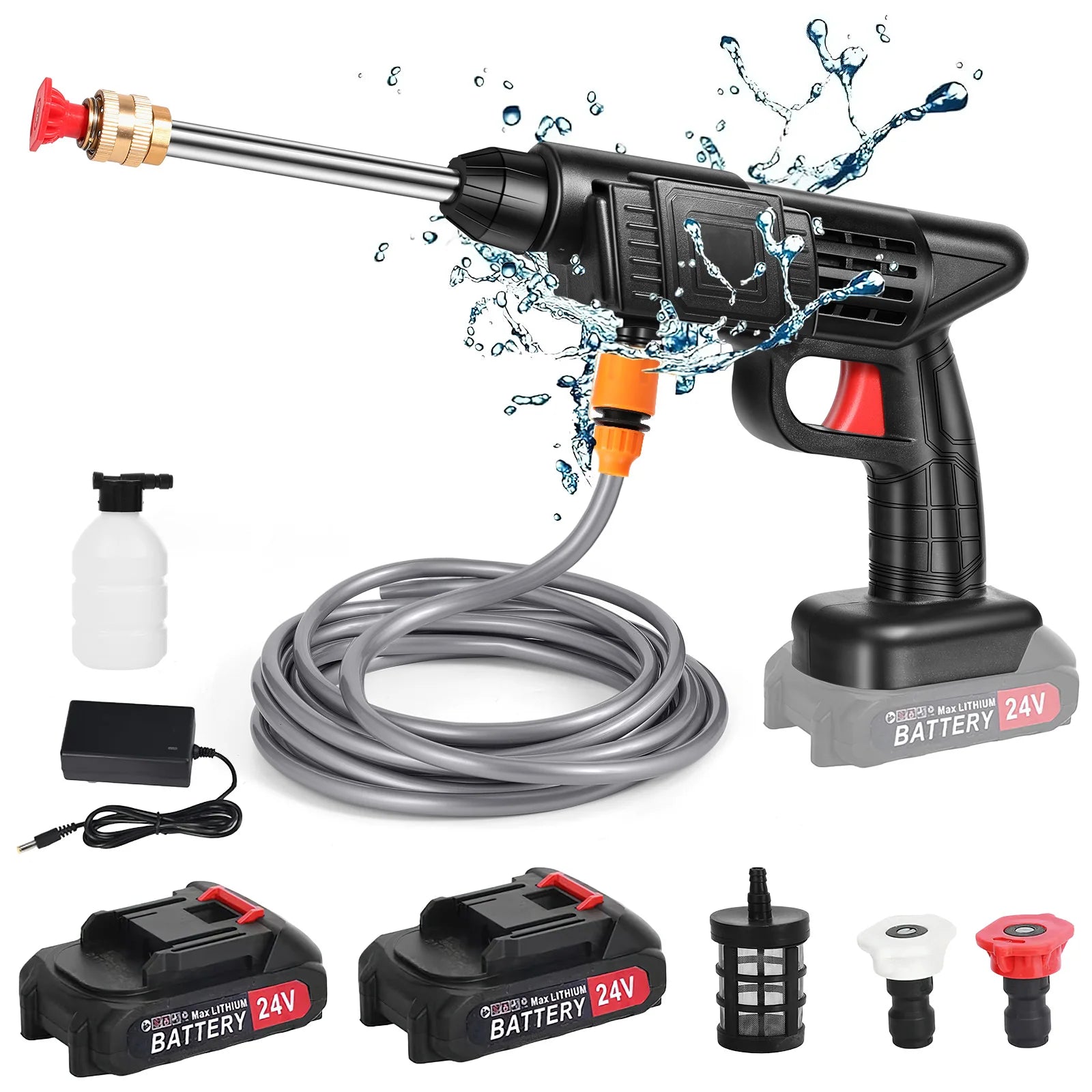 Electric High Pressure Wash Gun Rechargeable Car Cleaning System