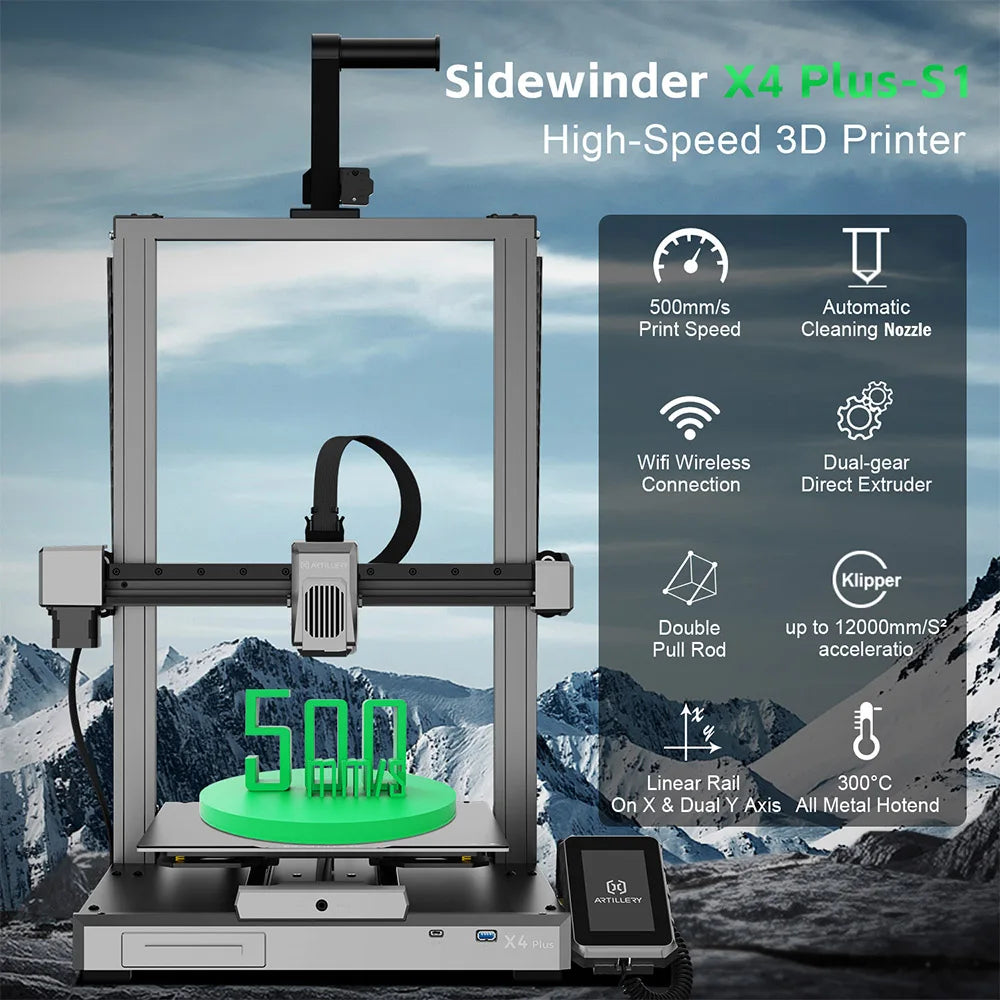 Artillery Sidewinder X4 Plus S1 Yüksek Hızlı 3D Yazıcı