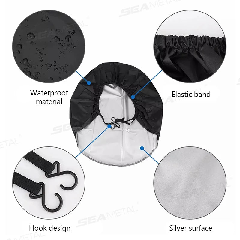 SEAMETAL Car Wheel Tire Cover for 29-32in Universal Waterproof Dustproof Tyre Protection Cover Full Wrapped Tire Storage Bag
