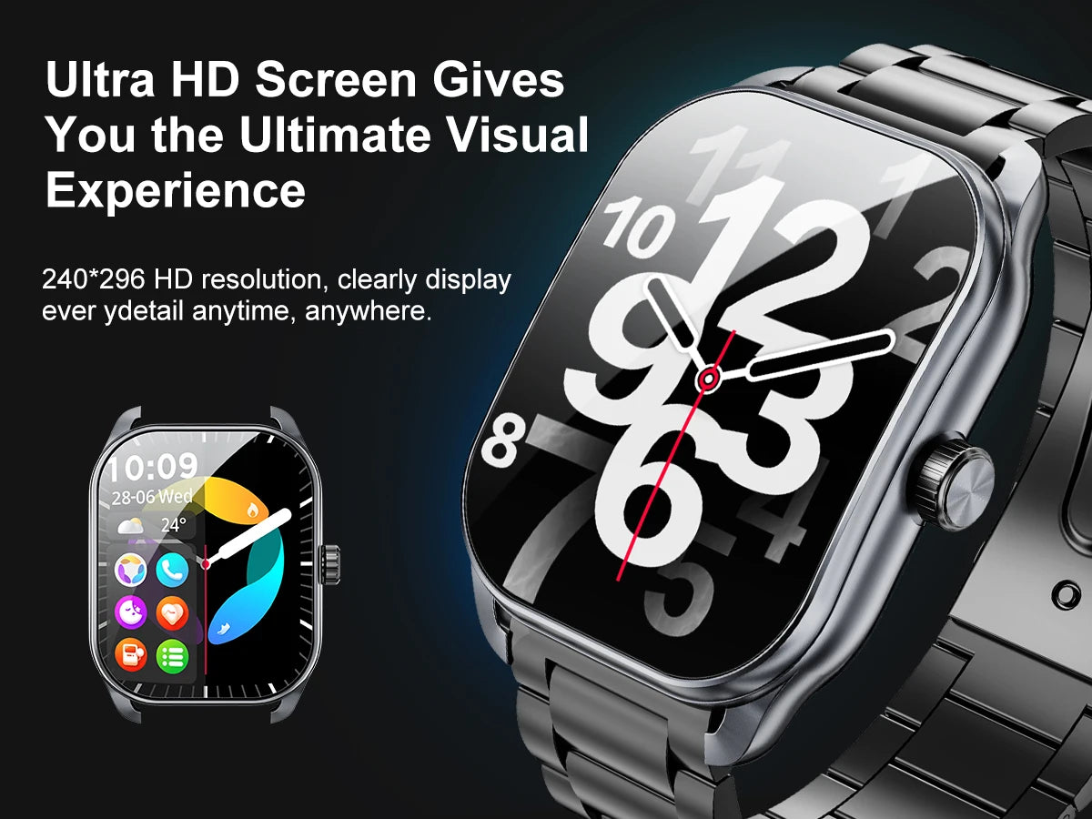 2024 Smart Watch for Men with 2.01-Inch Curved Display