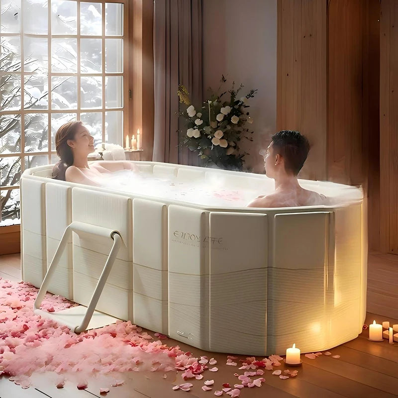 1.5m PVC Foldable Bath Tub for Full‑Body Adult Relaxation