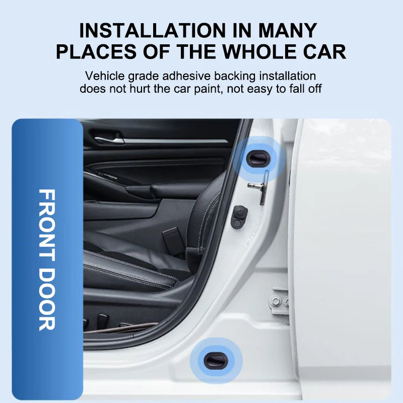 SEAMETAL 12Pcs Upgraded Car Door Shock Absorber Self-Adhesive Door Gap Protection Cushion Anti Shock Hood Trunk Edge Sticker