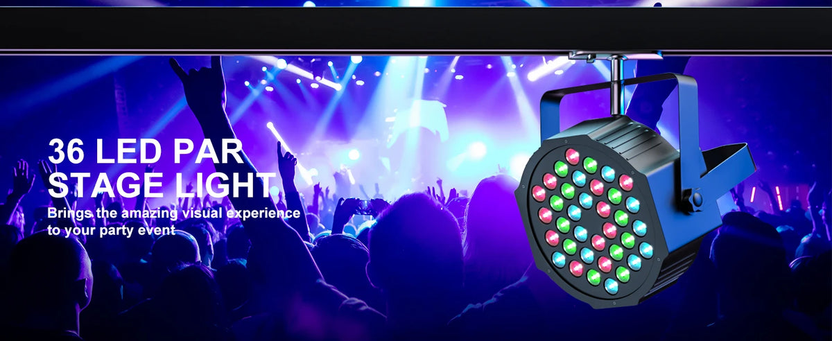 Par LED DMX RGB 2-Pack per Palco 36 LED