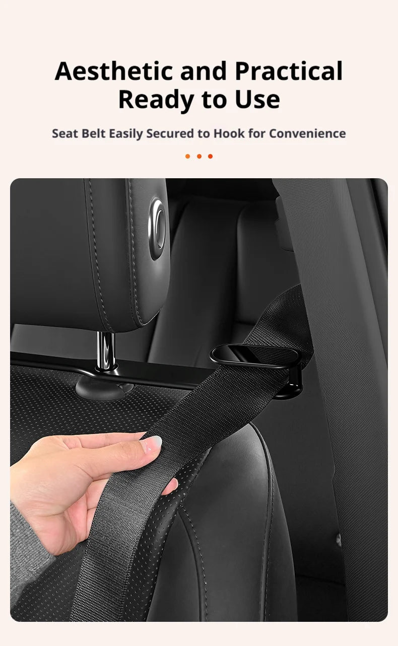 SEAMETAL Car Seat Belt Holder Headrest Seat Belt Fastener Mount Backseat Seatbelt Guide Reduce Noise Relieve Shoulder Friction