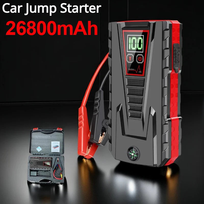 26800mAh Portable Car Jump Starter with 2500A Peak Power
