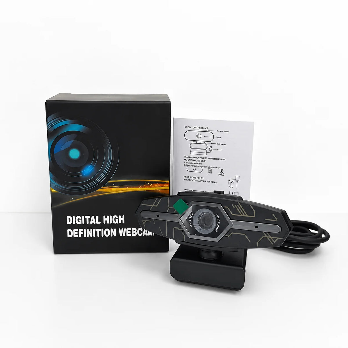 Webcam USB 4K con messa a fuoco automatica e otturatore per la privacy