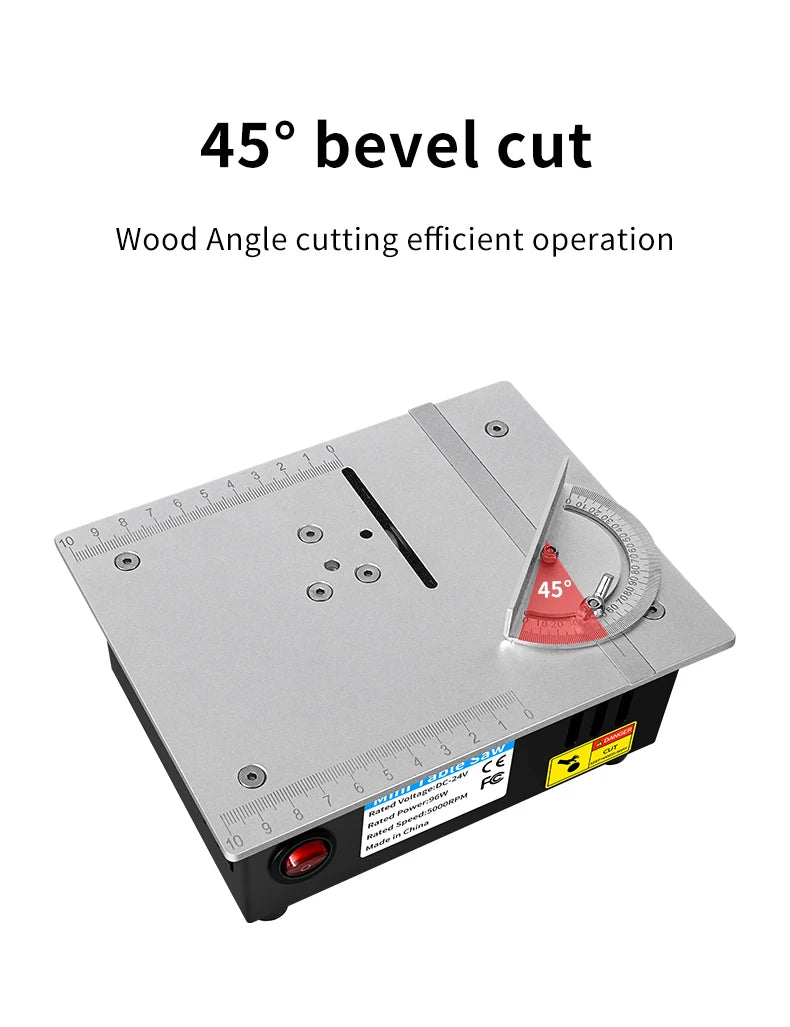 DC24V Mini Table Saw 96W High‑Power 7‑Speed Bench Saw