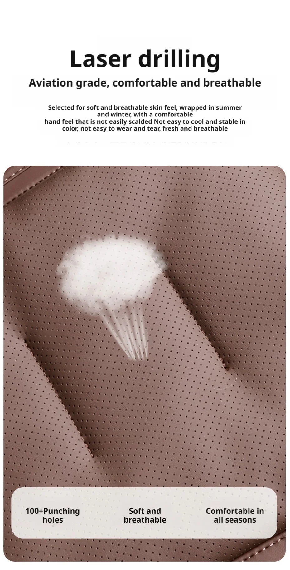 SEAMETAL Car Seat Cushion with Leg Support Cushion Breathable Seat Extender Cushion Anti Slip Universal Seat Protection Cover