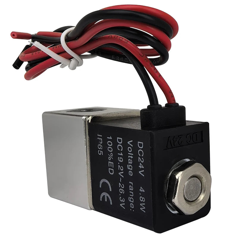 Normalt lukket, tovejs elektromagnetisk ventil, G1/4 elektromagnetisk ventil af aluminiumslegering eller rustfrit stål, AC110V/220V/DC12V/24V