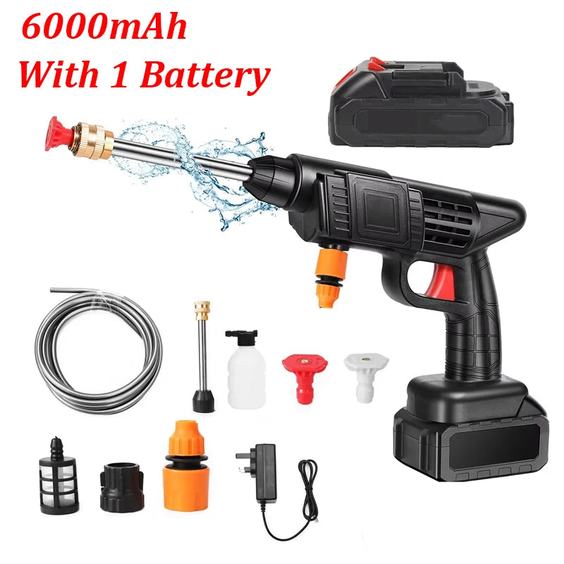 Washer Gun 30000mAh Battery Wireless High Pressure Foam producer 1500W 30Bar Car Water Gun for Auto Home Garden lever Machine