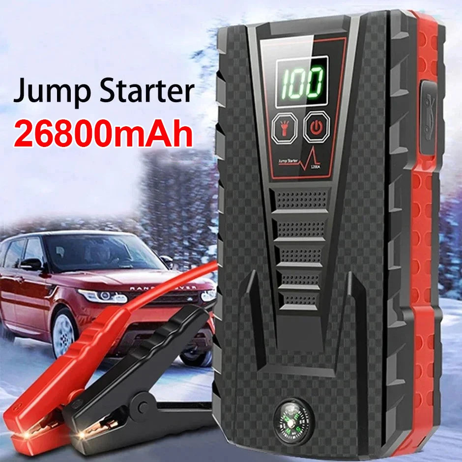 26800mAh Portable Car Jump Starter with 2500A Peak Power