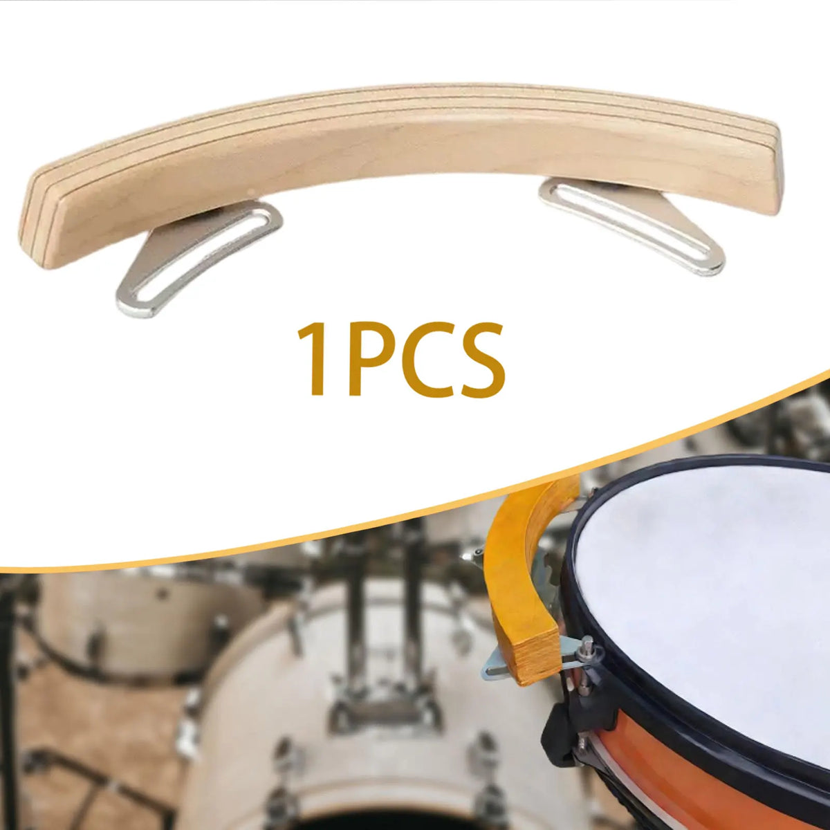 Wooden Drum-Rim Percussion Block