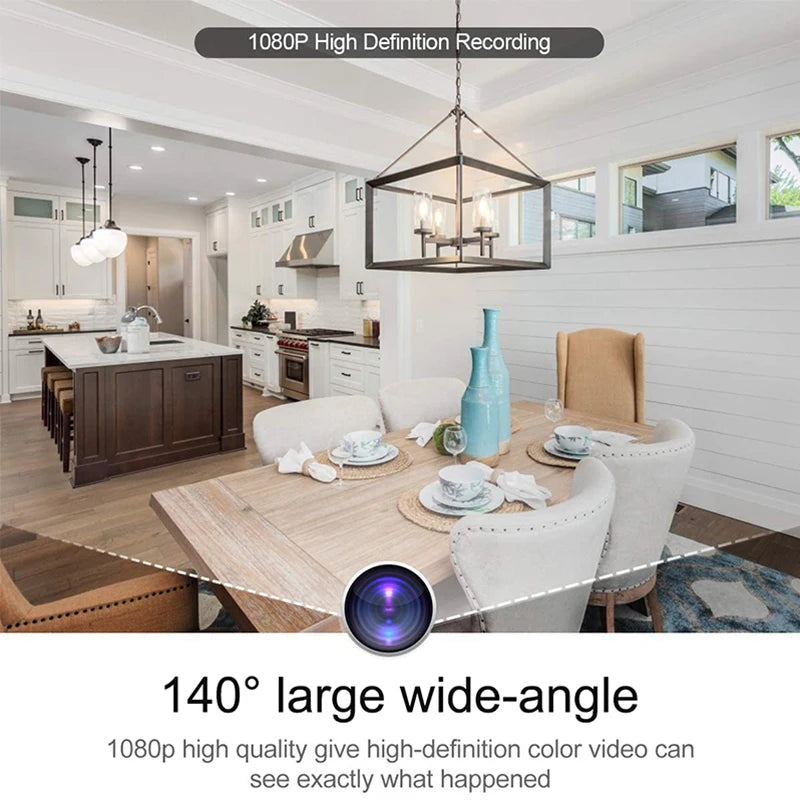 VIP WiFi Mini Clock Camera HD 1080P Surveillance Cams Night Vision Alarm Monitor Wireless Video Recorder Camcorder Home Security