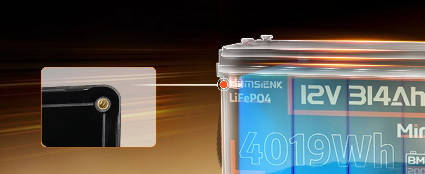 Humsienk 12V LiFePO4 Battery for Solar, RV, Marine Use