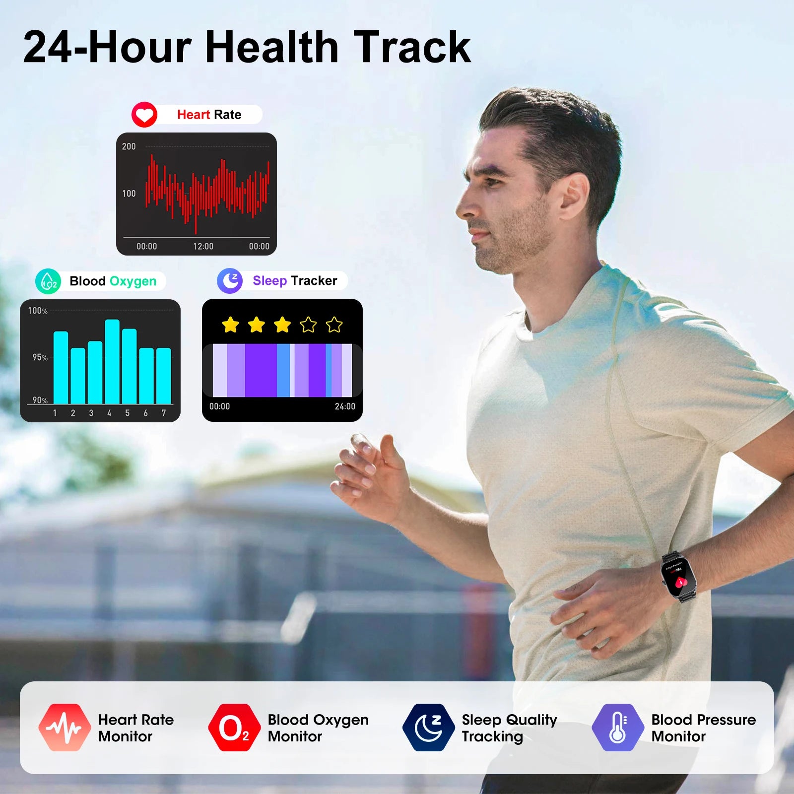 2024 Smart Watch for Men with 2.01-Inch Curved Display