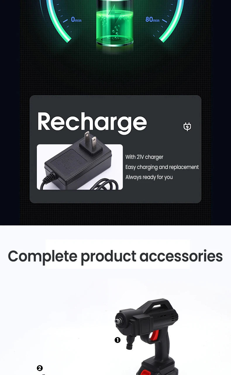 600W Cordless High Pressure Cleaner for Makita 18V Battery