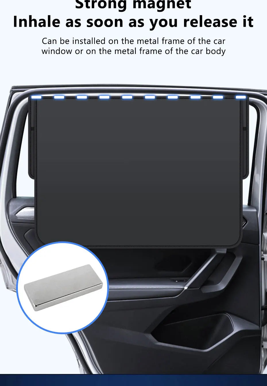Car Window Sunshade Magnetic Side Window Curtain