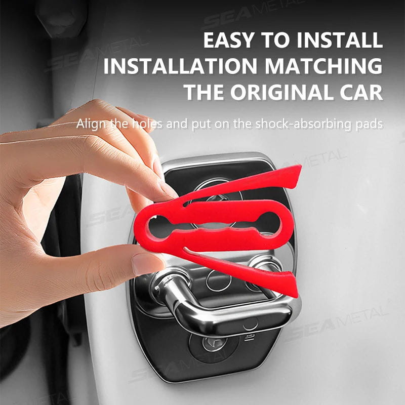 SEAMETAL Upgraded Shock Absorber for Side Door Soft Silicone Pad Car Door Buckle Cushion Soundproof Anti-Vibration Buffer Pad