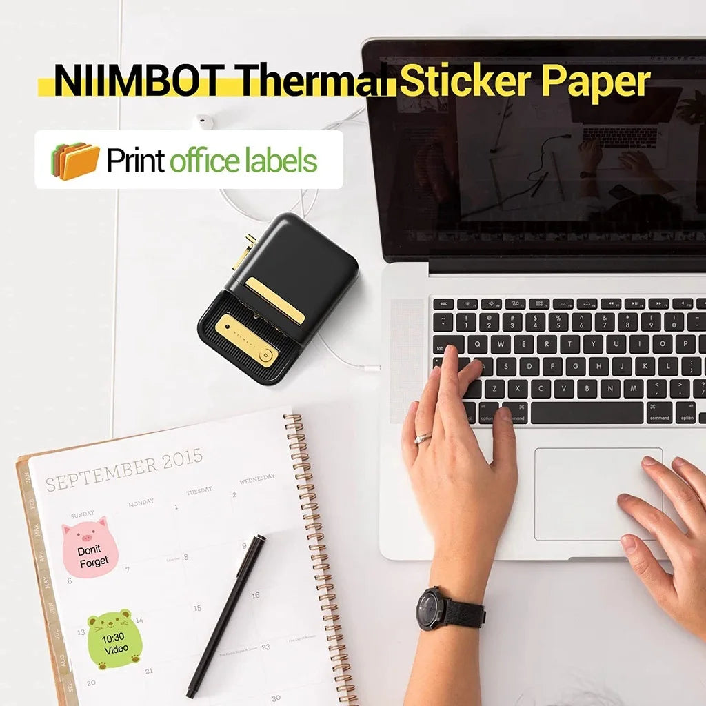 Niimbot B1/B1Pro/B21/B21Pro/B3S Matte Silver Thermal Label Sticker Paper Clothing Tag Commodity Price Food Self-Adhesive Label