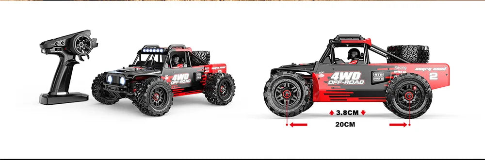 Hyper Go MJX 14210 V2.0 1/14 RC Araba 55KM/S Yüksek Hız Fırçasız 2.4G Uzaktan Kumandalı 4WD Off-road Yarış RC Kamyon Elektrikli Oyuncak